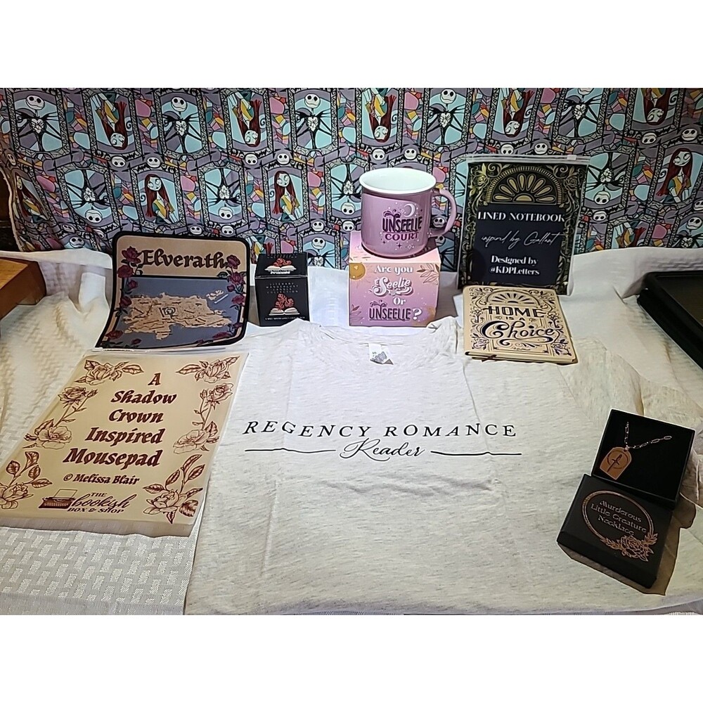 The Bookish Box Accessories 6pc Bundle T Shirt 2XL S/S – No Book Included +bonus